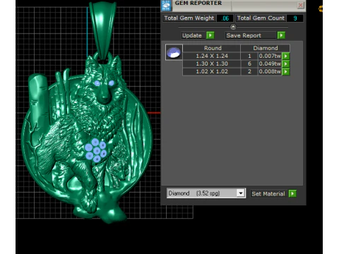 Wolf Pendant 3D Print Model