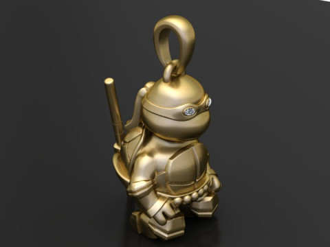 Ninja turtle pendant 3D प्रिंट मॉडल