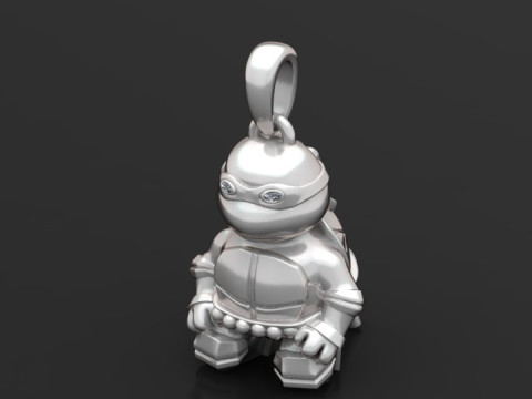 Ninja turtle pendant 3D प्रिंट मॉडल