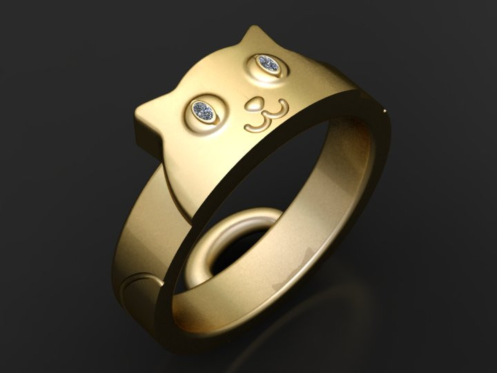 Cat ring 3D Принт Модель .c4d .max .obj .3ds .fbx .stl .blend
