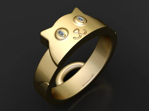 Cat ring 3D Print Model
