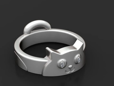 Cat ring 3D Print Model