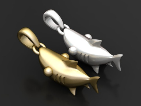 Shark pendant 3D Baskı Modeli