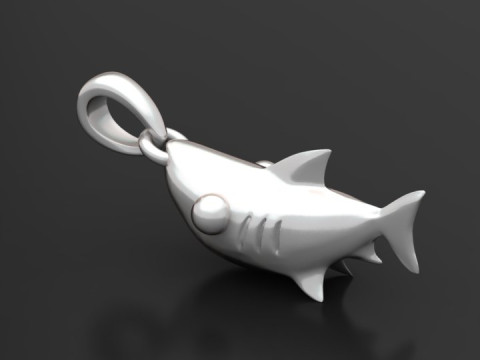 Shark pendant 3Dプリントモデル