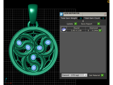 Gold swirl pendant 3D 打印模型