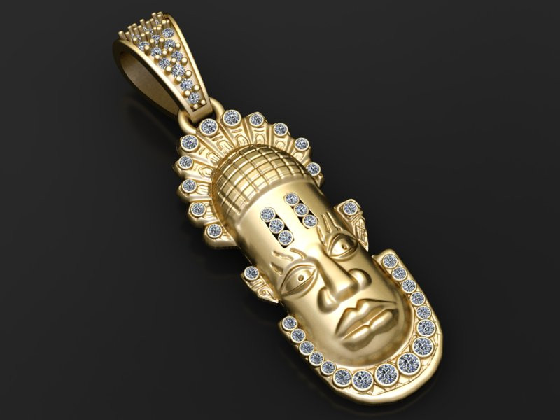 African tribal jewelry 3D Print Model .c4d .max .obj .3ds .fbx .stl .blend