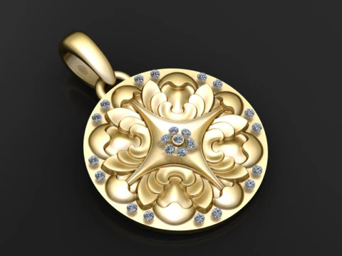 colgante de piedras preciosas Modelo de impresión 3D