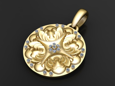 Gemstone pendant 3D 프린트 모델