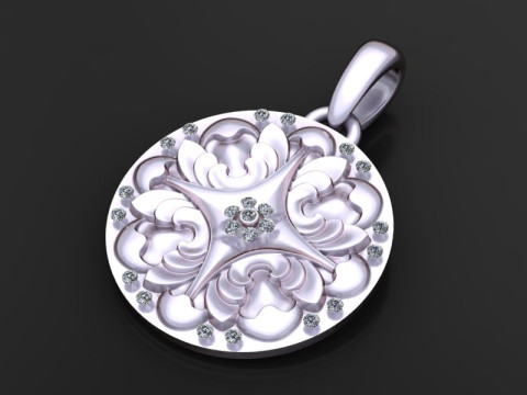 Gemstone pendant 3D 프린트 모델