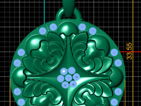Gemstone pendant 3D 프린트 모델