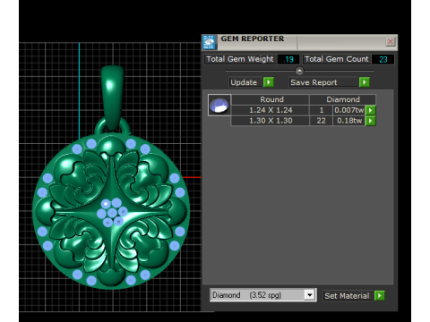 Gemstone pendant 3D 프린트 모델