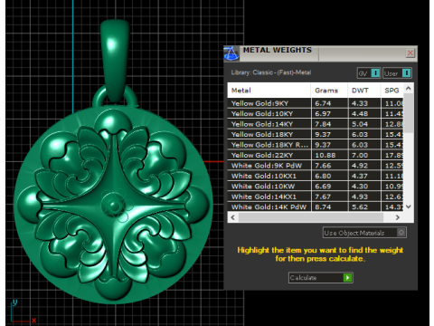 Gemstone pendant 3D 프린트 모델