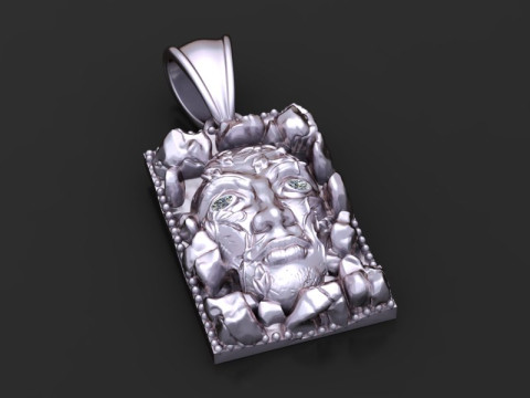 Sculpted gold pendant 3D 프린트 모델