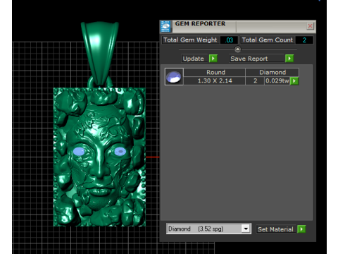 Sculpted gold pendant 3D 프린트 모델