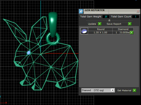 Geometric rabbit pendant 3D Print Model