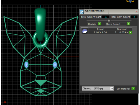 Geometric rabbit head pendant 3D प्रिंट मॉडल