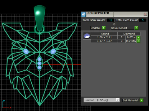 Geometric wolf pendant 3D Print Model