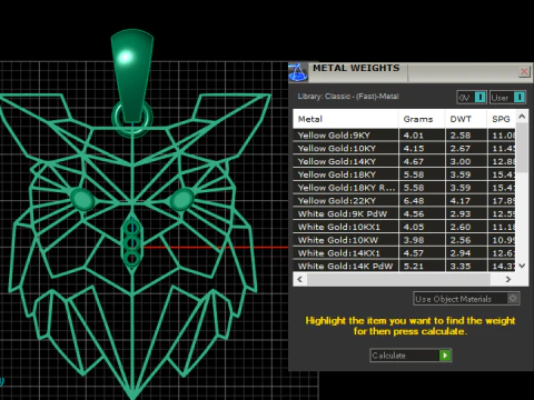 Geometric wolf pendant 3D Print Model