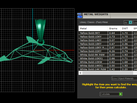 Geometric dolphin pendant Modello di stampa 3D