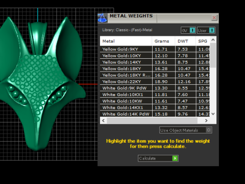 Fox head pendant Model Cetak 3D