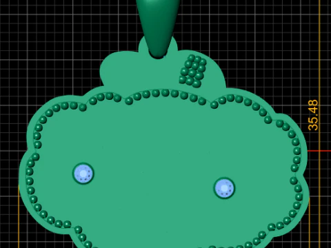 Cloud pendant 3D Print Model