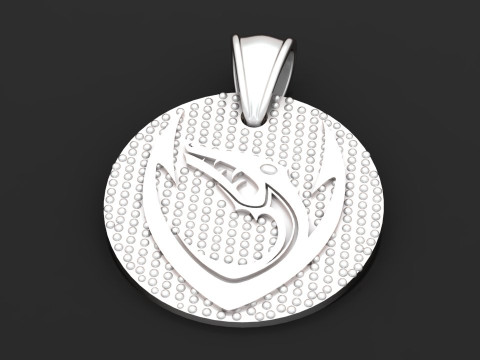 Gold medallion pendant 3D प्रिंट मॉडल