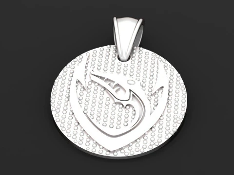Gold medallion pendant 3D Print Model