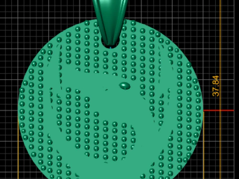 Gold medallion pendant 3D Print Model