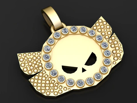 Ciondolo teschio Modello di stampa 3D