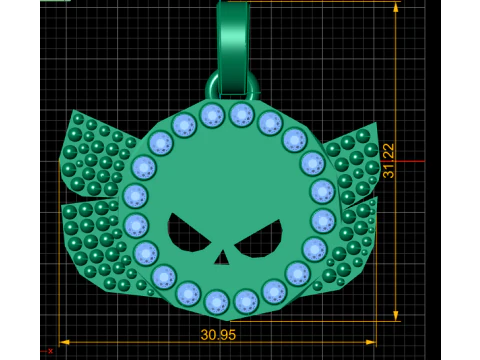 Skull pendant 3D Print Model