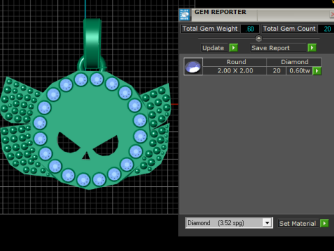 Skull pendant Modèles 3D en vedette