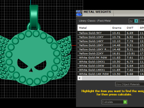 Skull pendant Modèles 3D en vedette