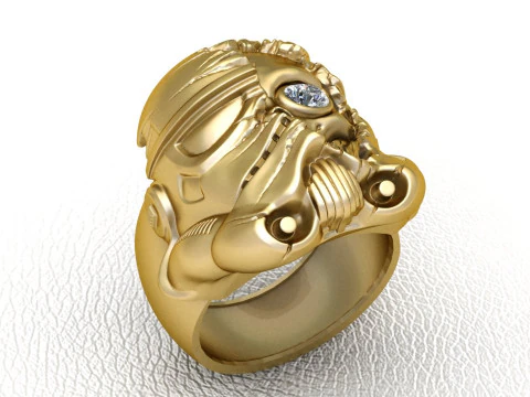 Altın savaş&ccedil;ı kask y&uuml;z&uuml;ğ&uuml; 3D Baskı Modeli