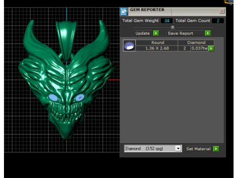 Demon head pendant 3D Print Model