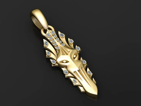 Dragon head pendant 3D Print Model