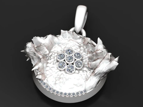 Molten gold pendant 3D Print Model
