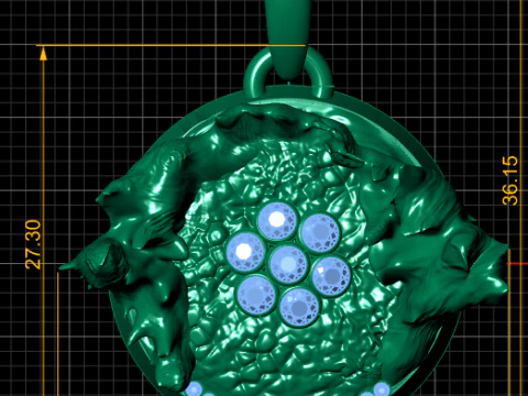 Molten gold pendant 3D Print Model