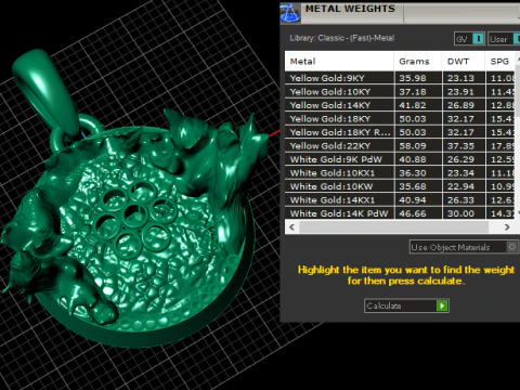 Molten gold pendant 3D Print Model
