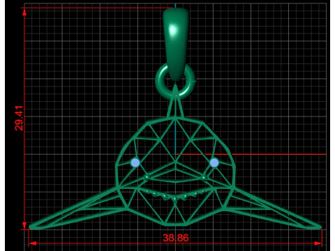 Geometric gold pendant 3D Print Model