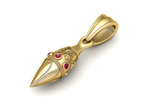 Pingente de ouro Modelo de Impressão 3D