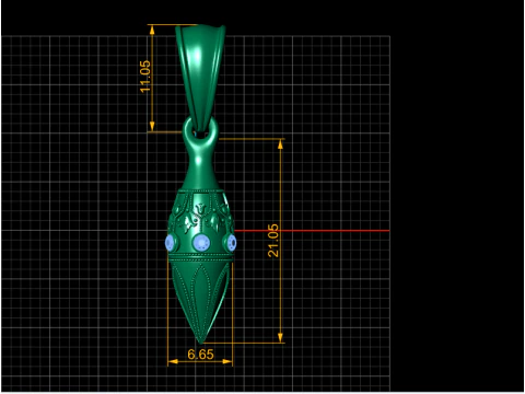 Gold pendant 3D Print Model