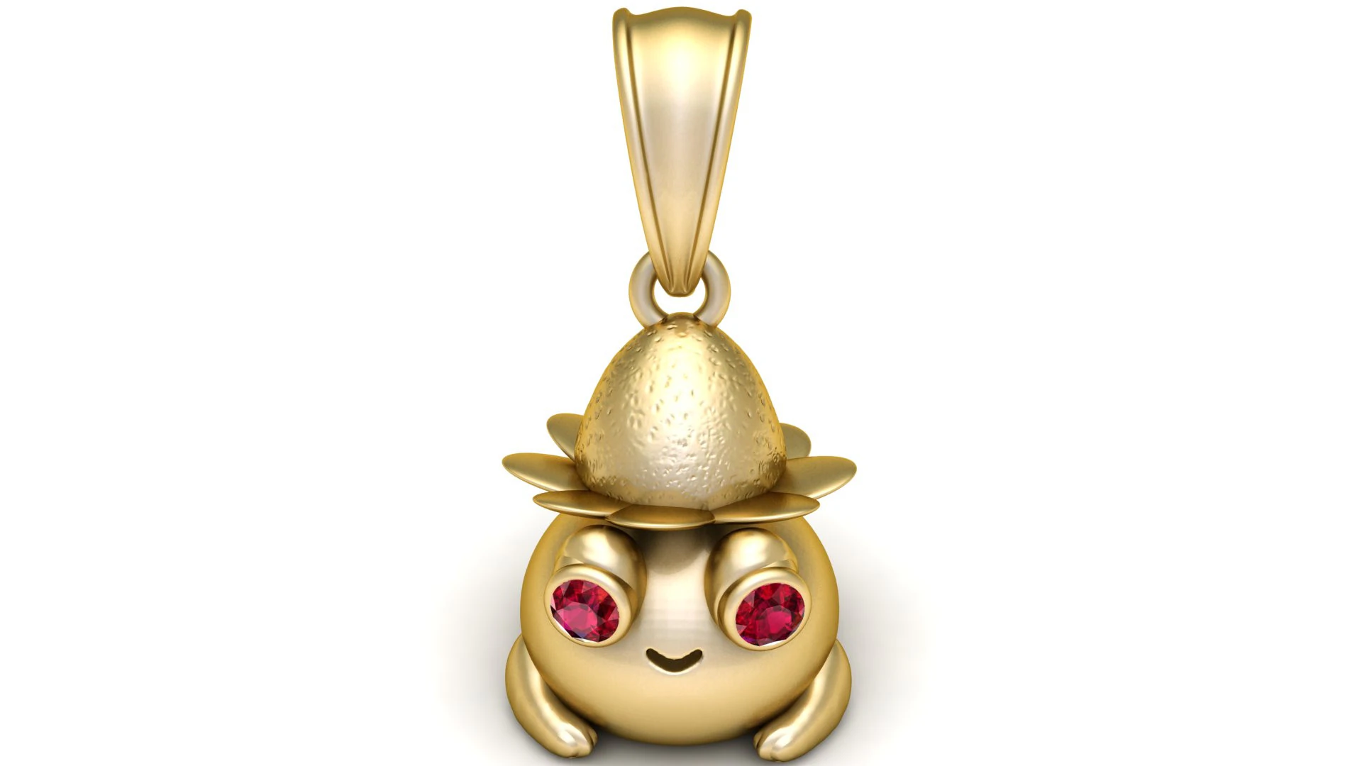 Cute gold pendant 3D Print Model .c4d .max .obj .3ds .fbx .stl .blend 