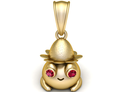 Cute gold pendant 3D प्रिंट मॉडल