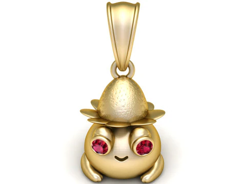 Cute gold pendant 3D Print Model