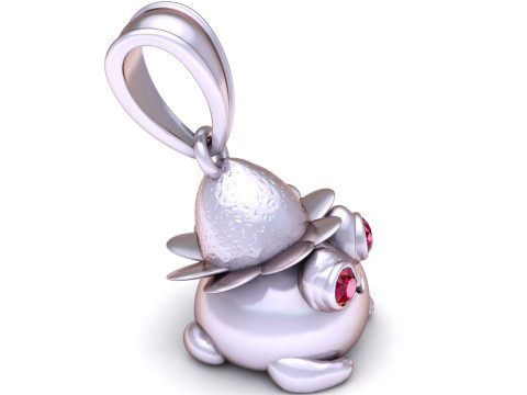Cute gold pendant 3D Druckmodell