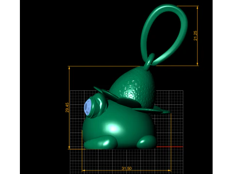 Cute gold pendant 3D Print Model