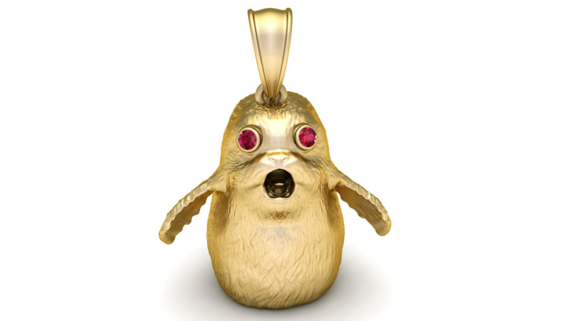Gold creature pendant 3D 打印模型 .c4d .max .obj .3ds .fbx .stl .blend