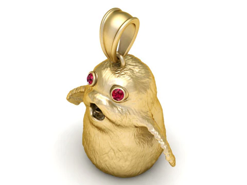 Gold creature pendant 3D Print Model