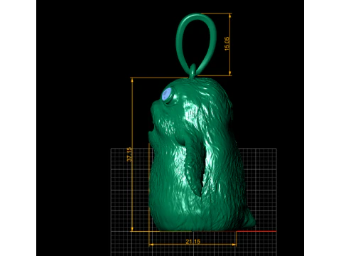 Gold creature pendant 3D Print Model