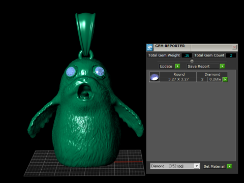 Gold creature pendant 3D 打印模型